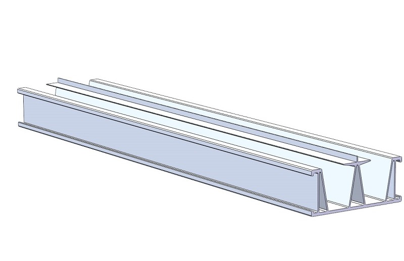 Waterproof carport water guide rail (POW-RWT)