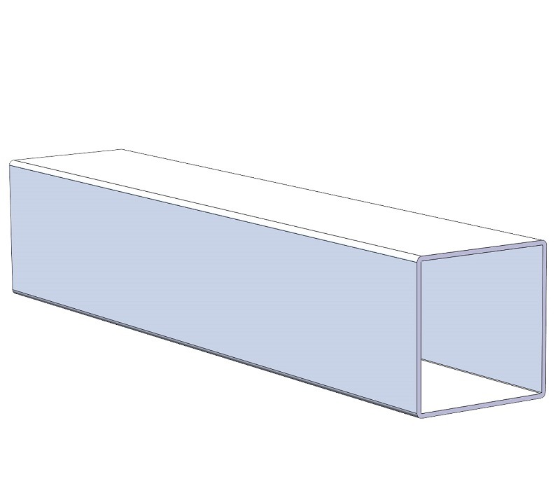 100×100mm Aluminum square tube (POW-CPS)