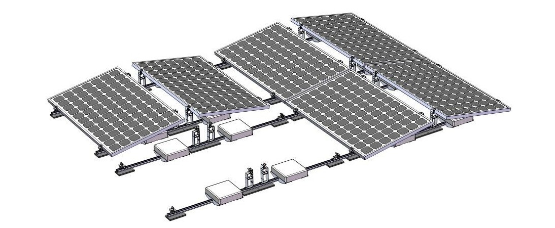 Ballasted-B solar mounting system