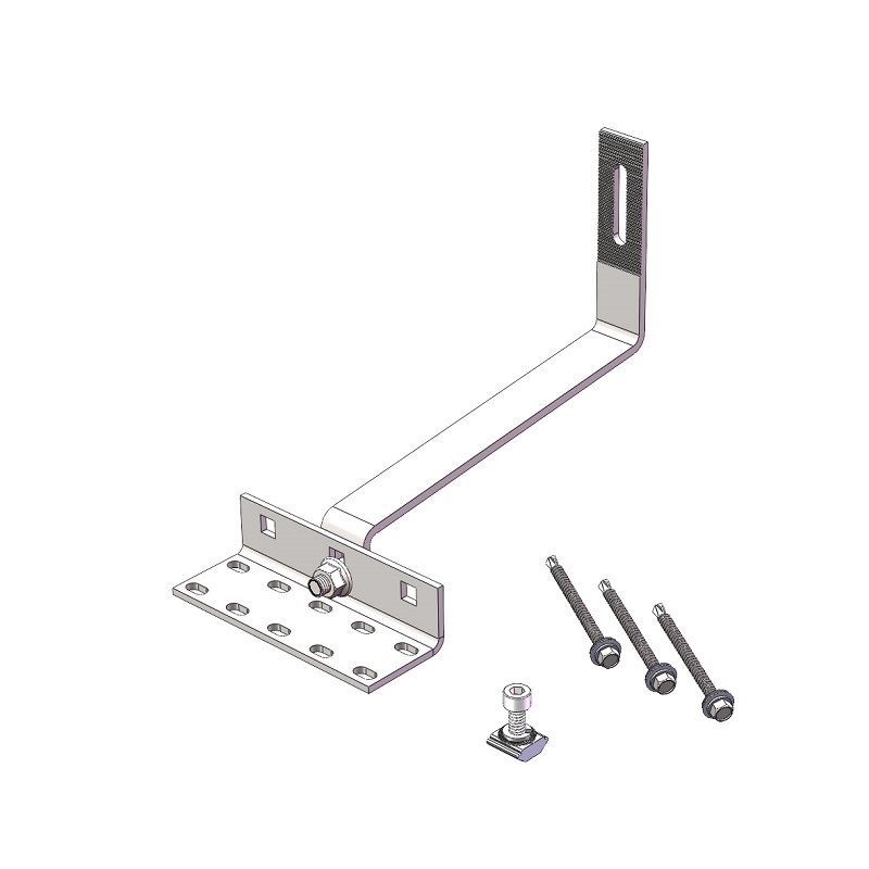 adjustable solar tile roof hook