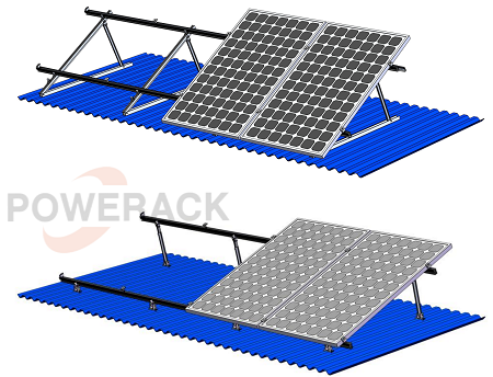 Tilt solar system for higher energy production