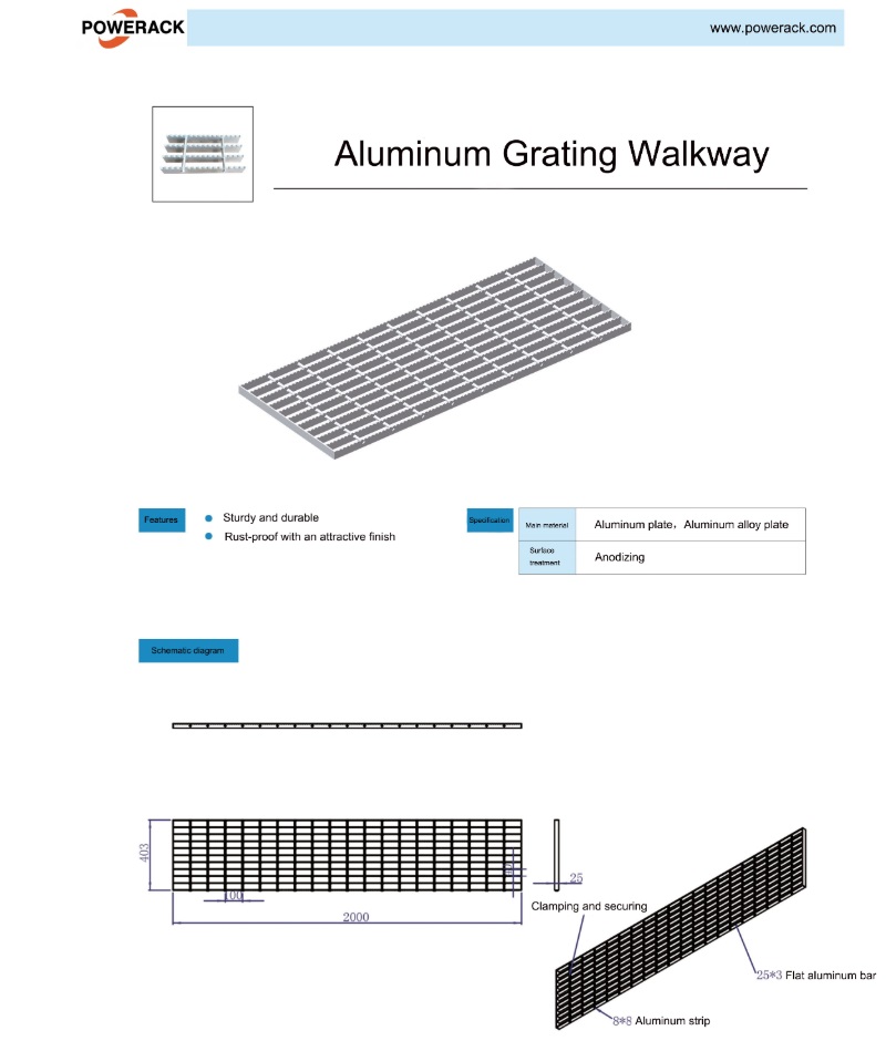 Aluminum grating WalkWay Aluminum grating WalkWay