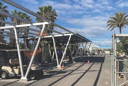 Waterproof carport solar mounting system case